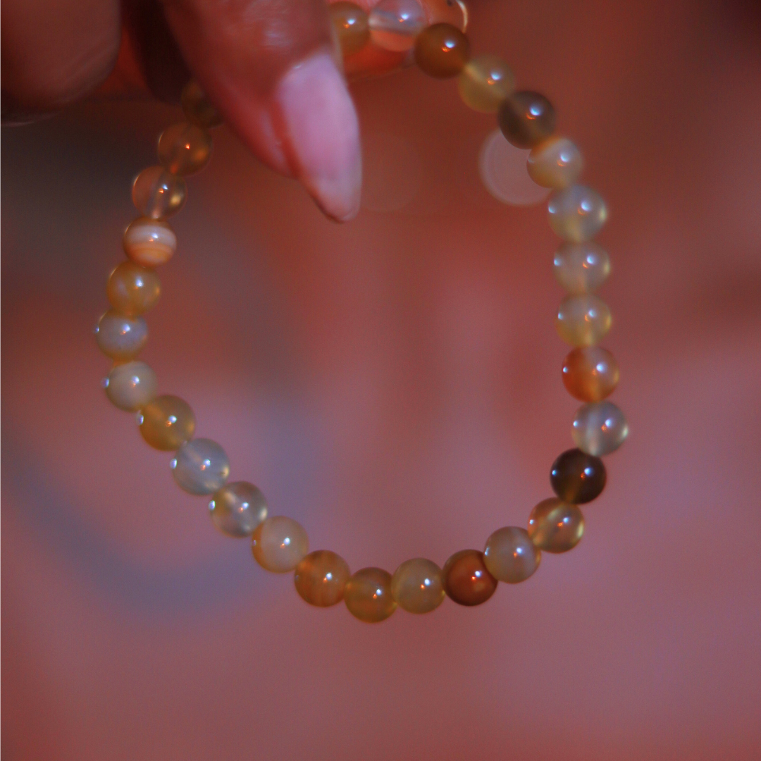 Bracelet Agate Mix (Harmonie, Equilibre, Renforcement émotionnel)