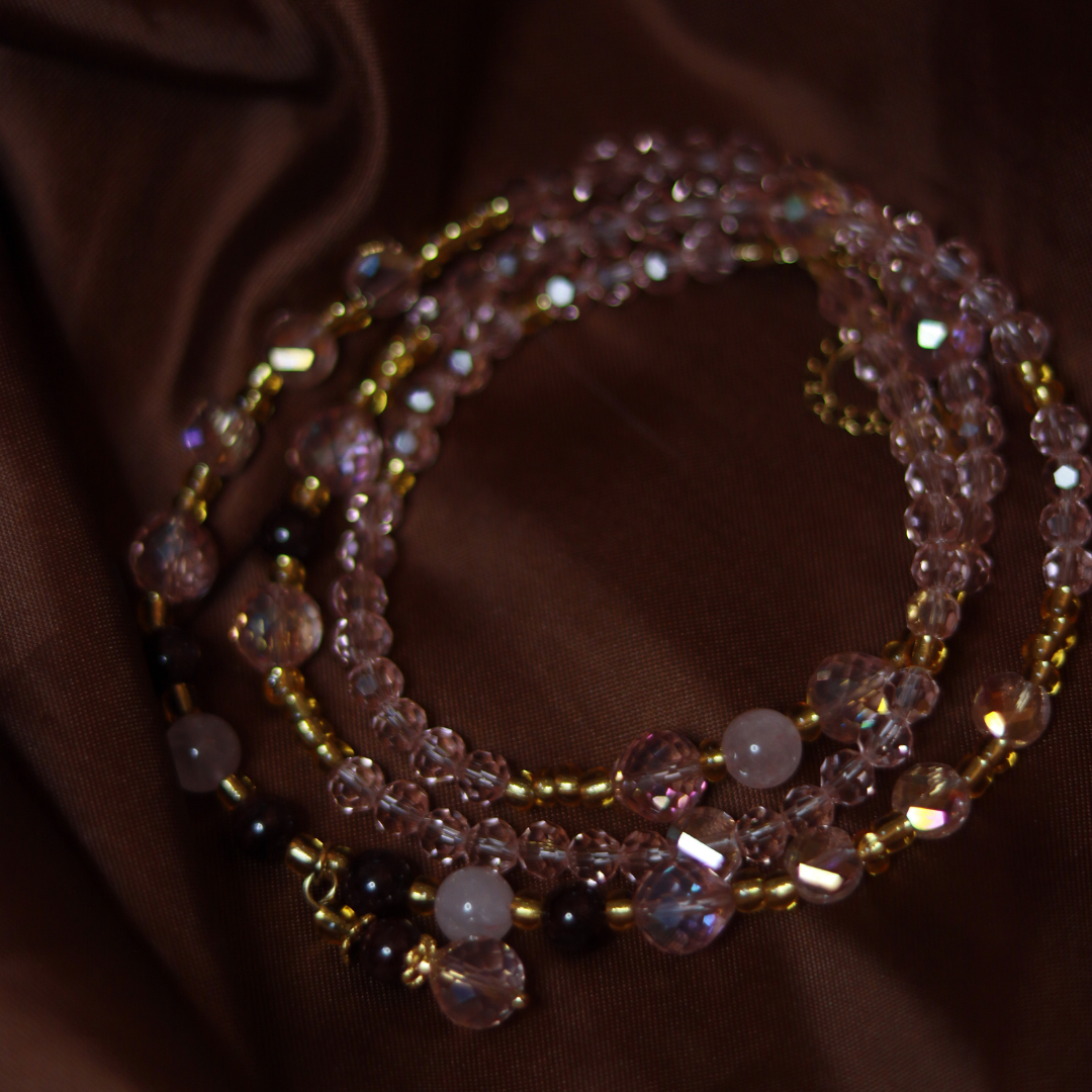 Baya "L’Amoureuse" Quartz Rose & Grenat – Amour, passion
