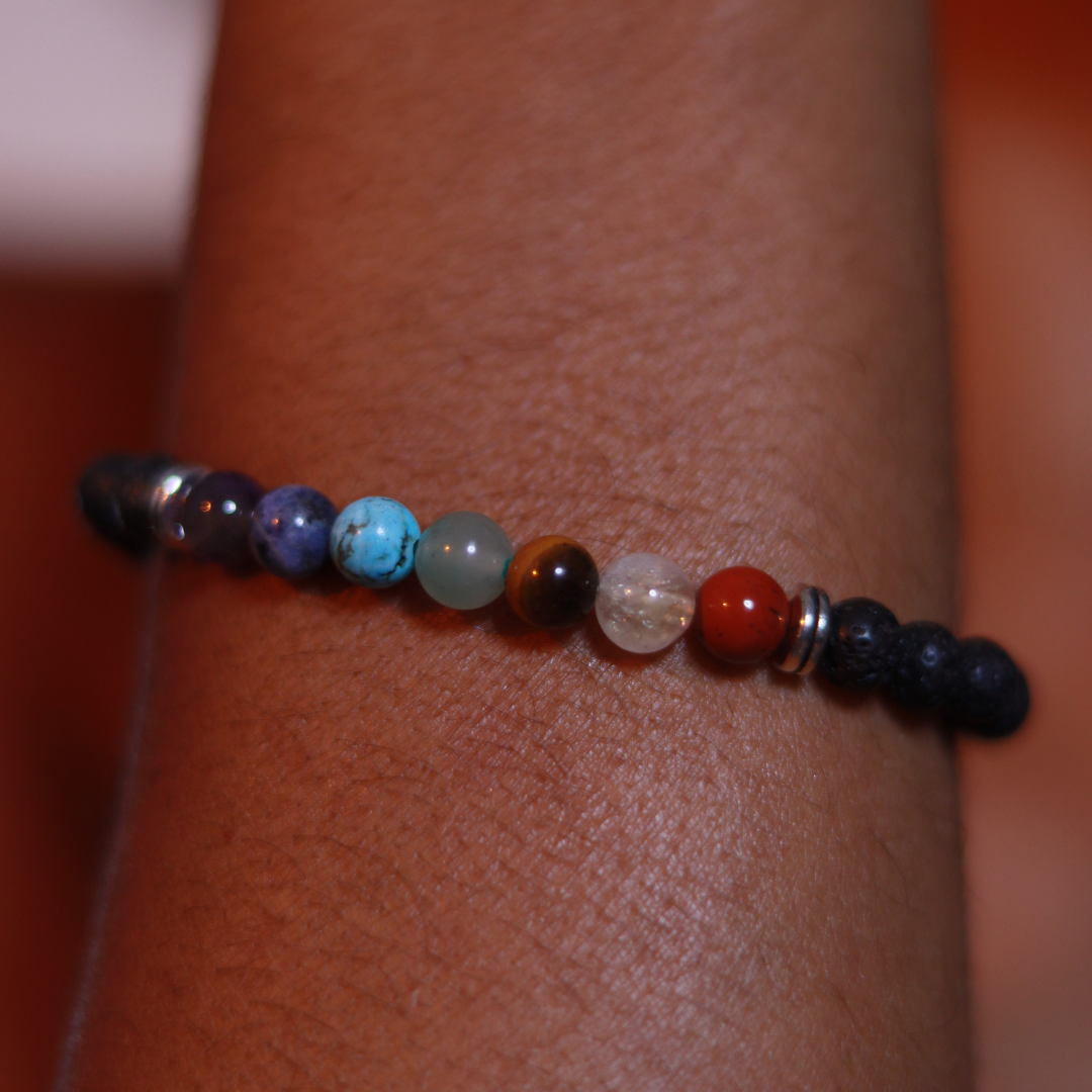 Bracelet Pierre de Lave 7 Chakras