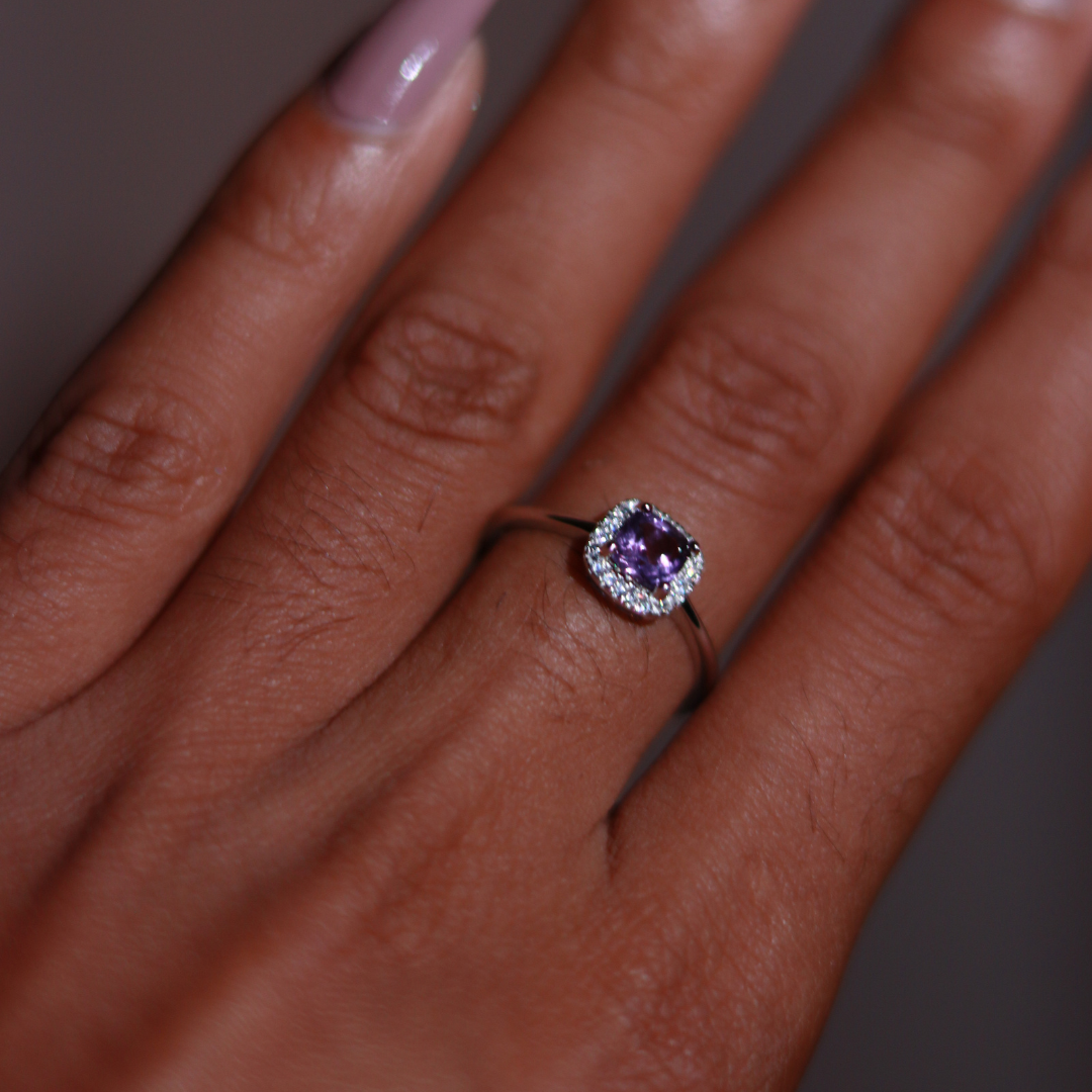 Bague Améthyste "Mystica" – Argent 925 Ajustable