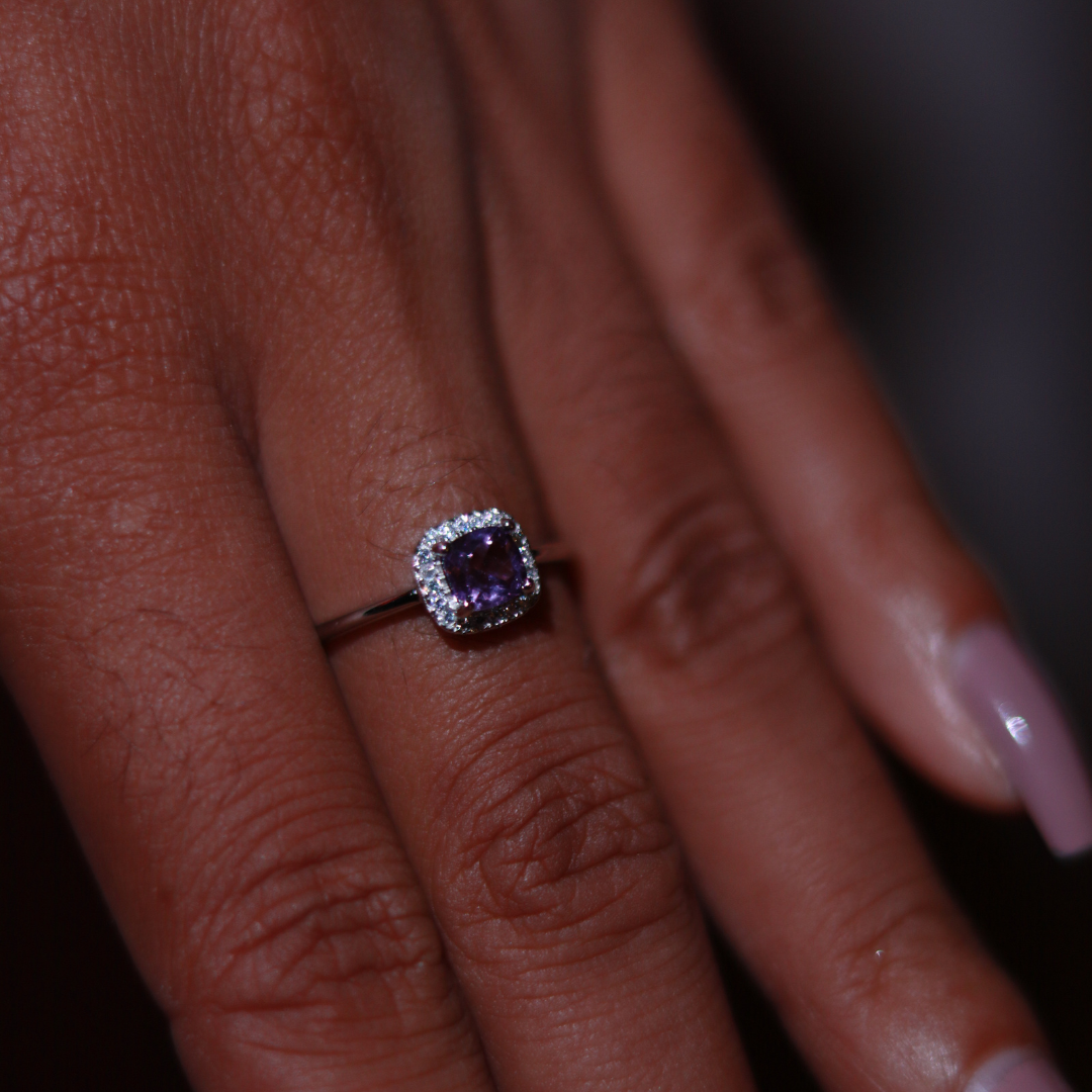 Bague Améthyste "Mystica" – Argent 925 Ajustable