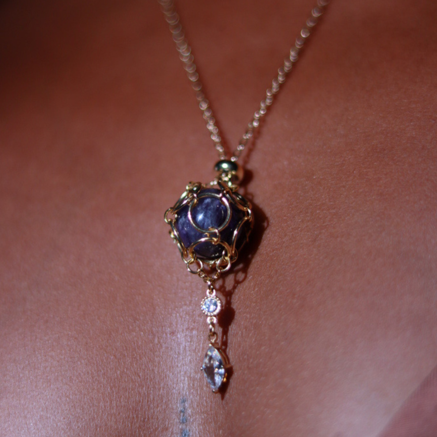 Collier Sphère Sacrée d'Intention — Pierre Interchangeable