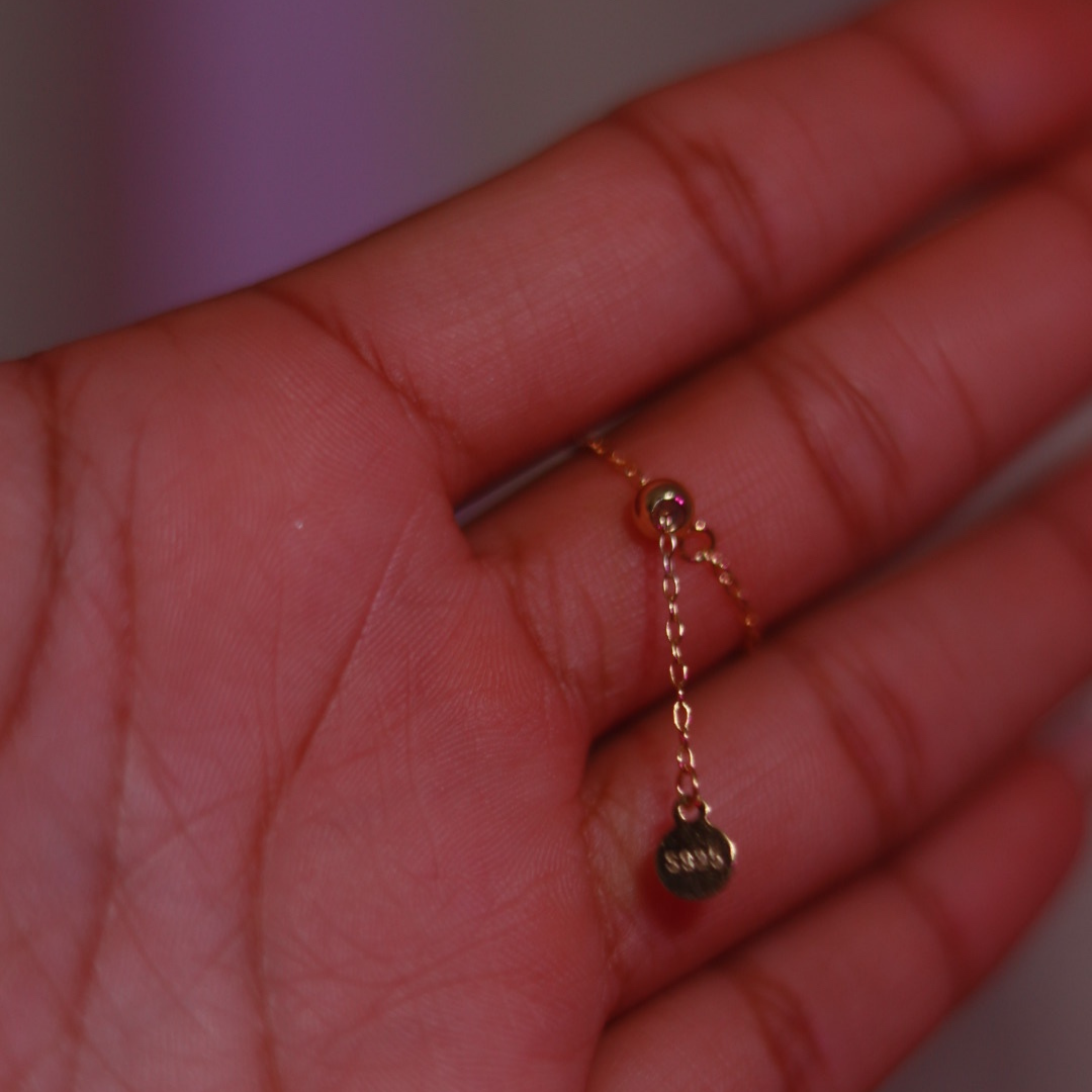 Bague Chaîne Ajustable - Dame de coeur