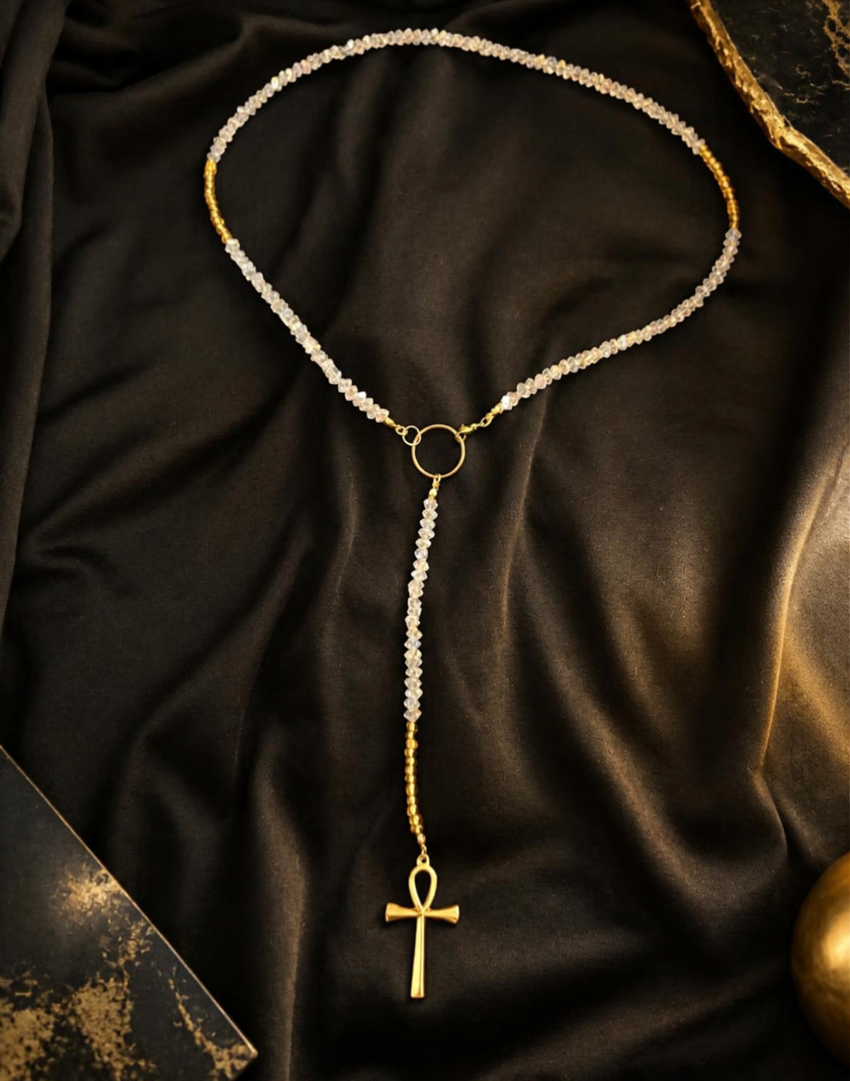 Chaîne de Dos Croix d'Ankh – Bijou Corps Femme
