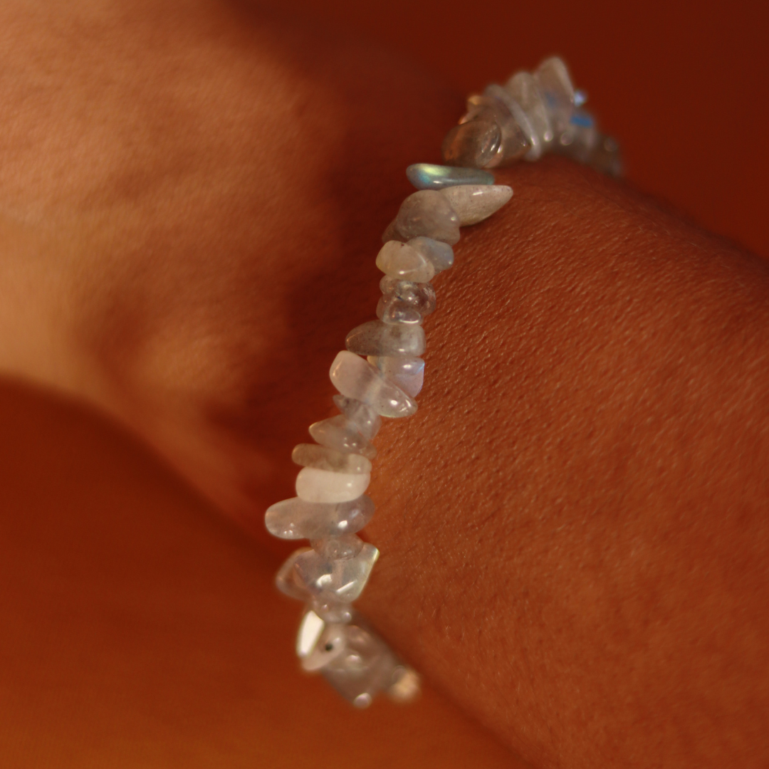 Bracelet Labradorite chips– Protection, Intuition et Équilibre énergétique