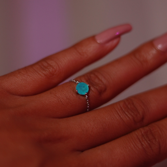 Bague Chaîne Ajustable Océan