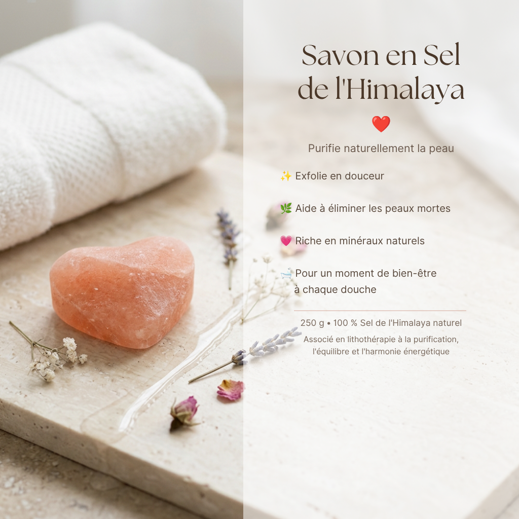 Savon Cœur en Sel de l’Himalaya 250g — Rituel de Purification