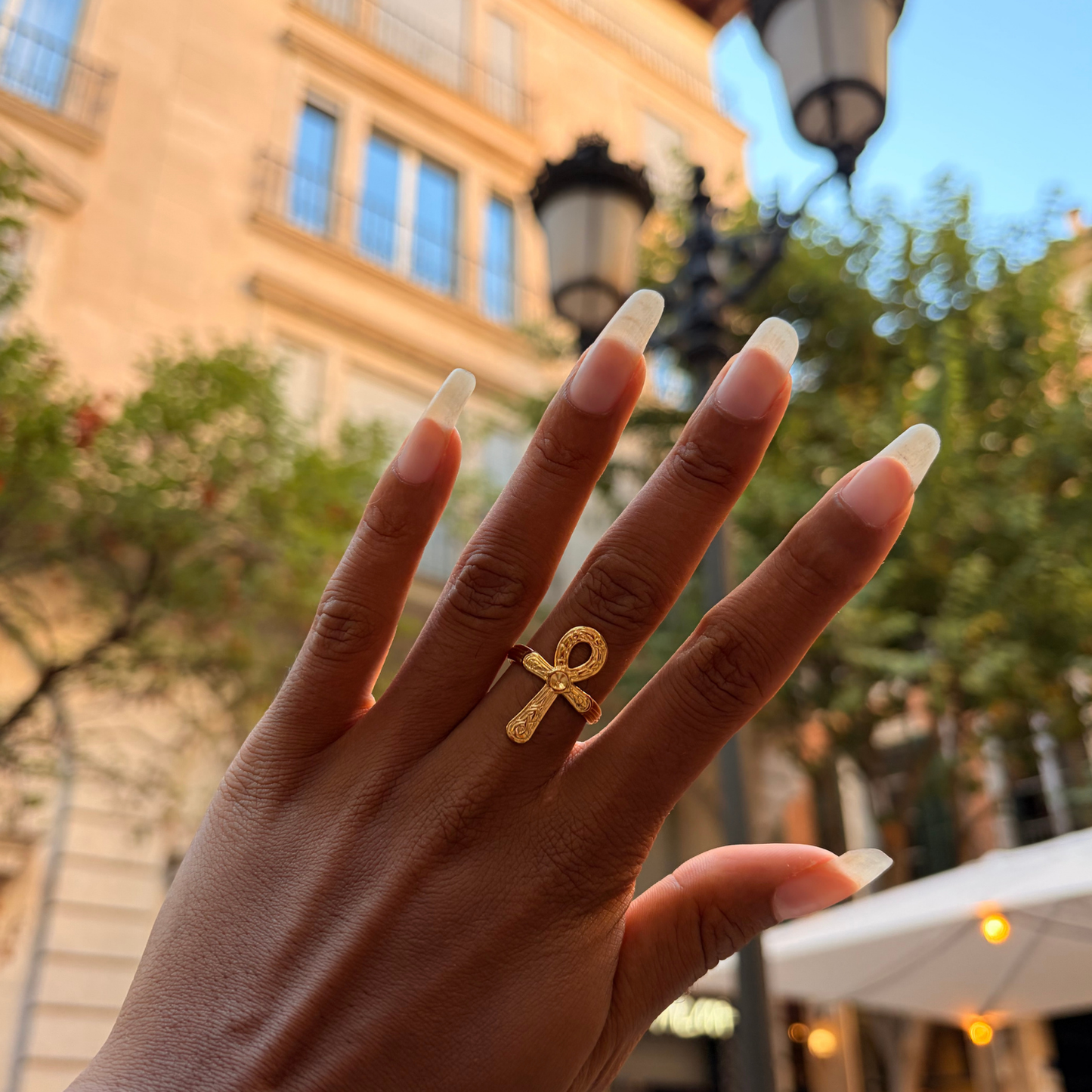 Bague Croix d'Ankh — Acier inoxydable 304