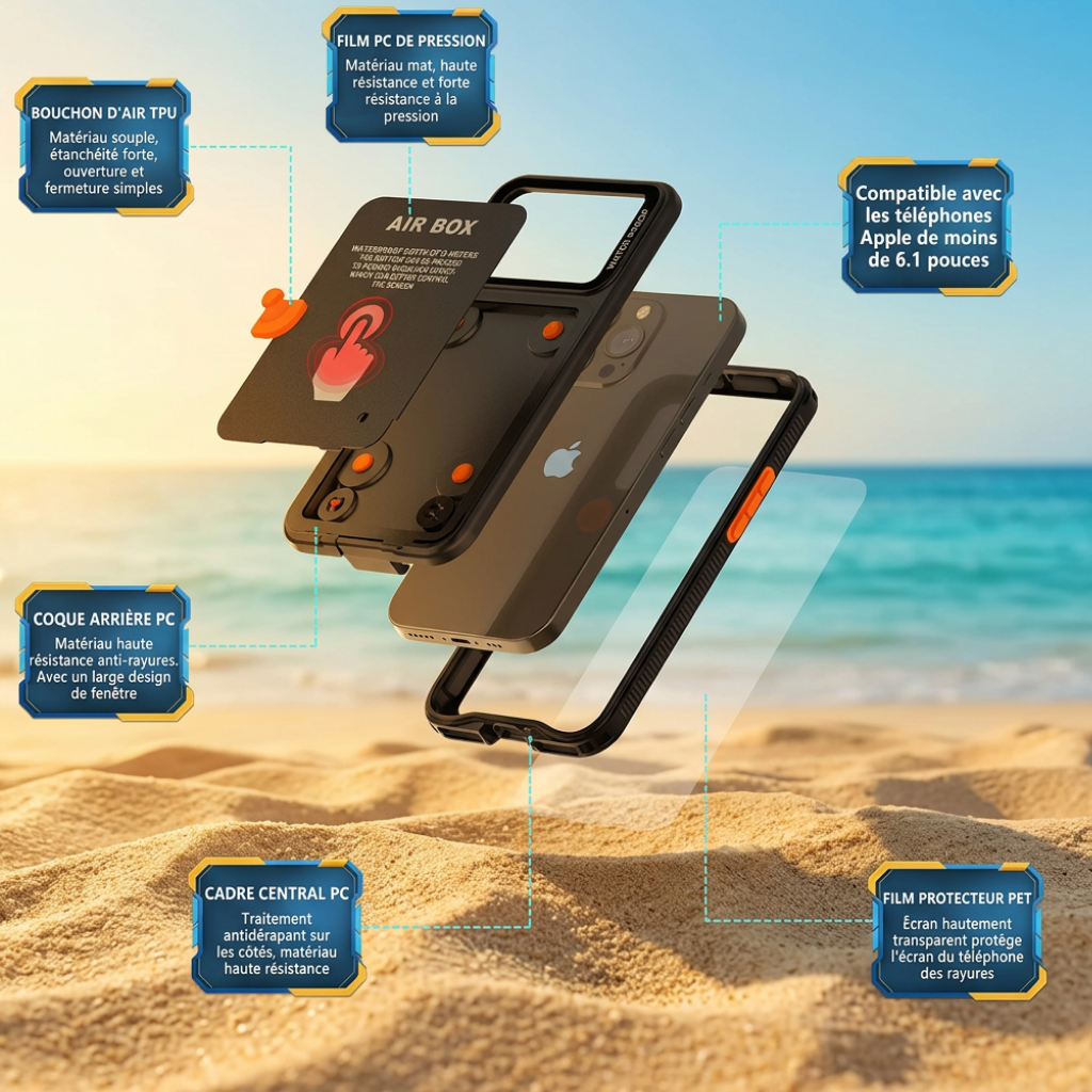 Coque de téléphone Aqua protect - Étanche Waterproof IP68