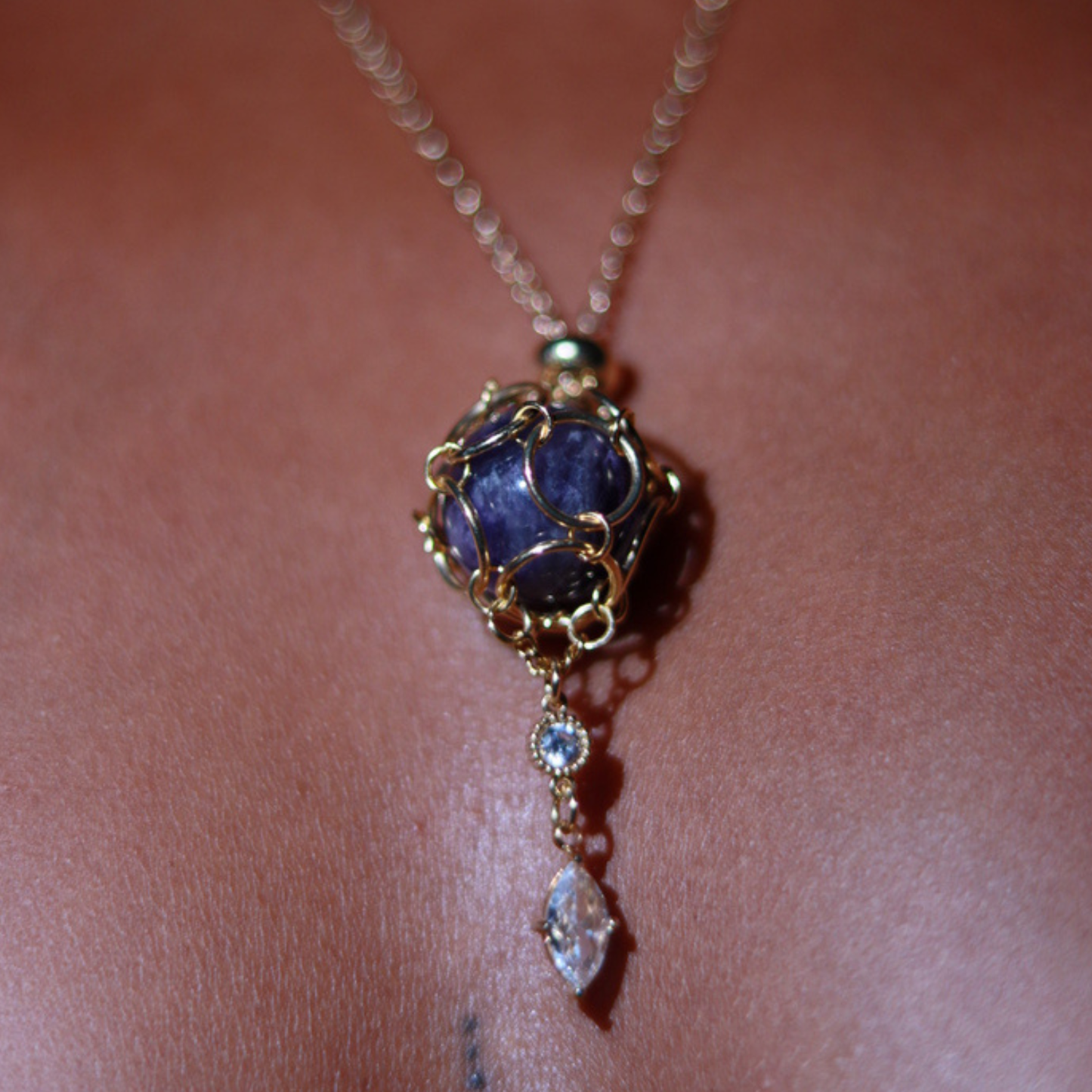 Collier Sphère Sacrée d'Intention — Pierre Interchangeable