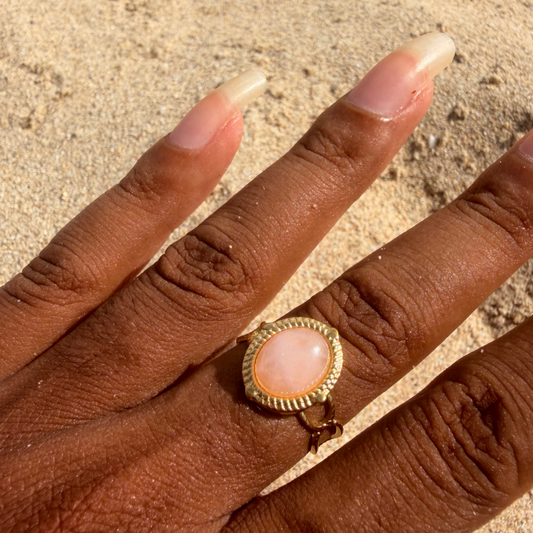 Bague Amour sacré (Quartz rose )