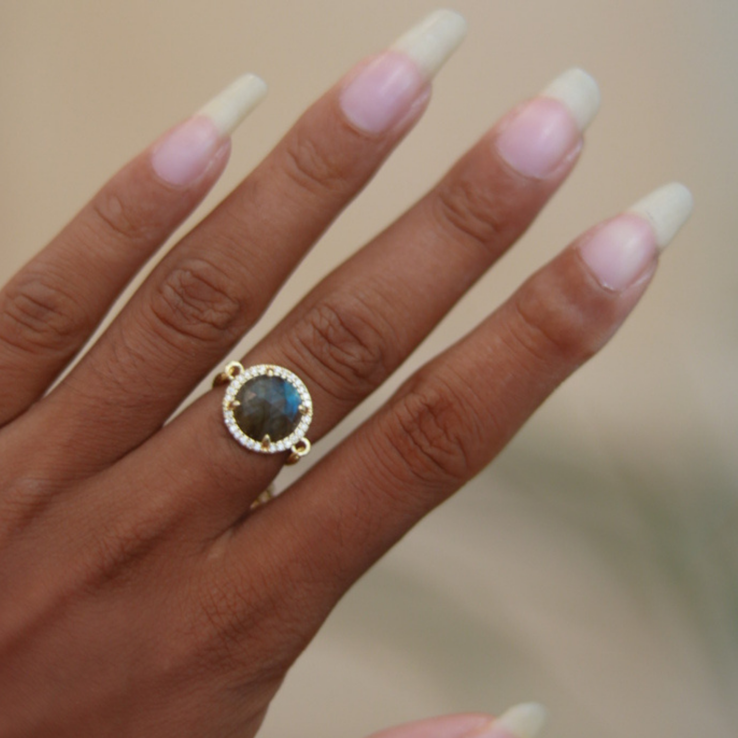 Bague chaîne Labradorite