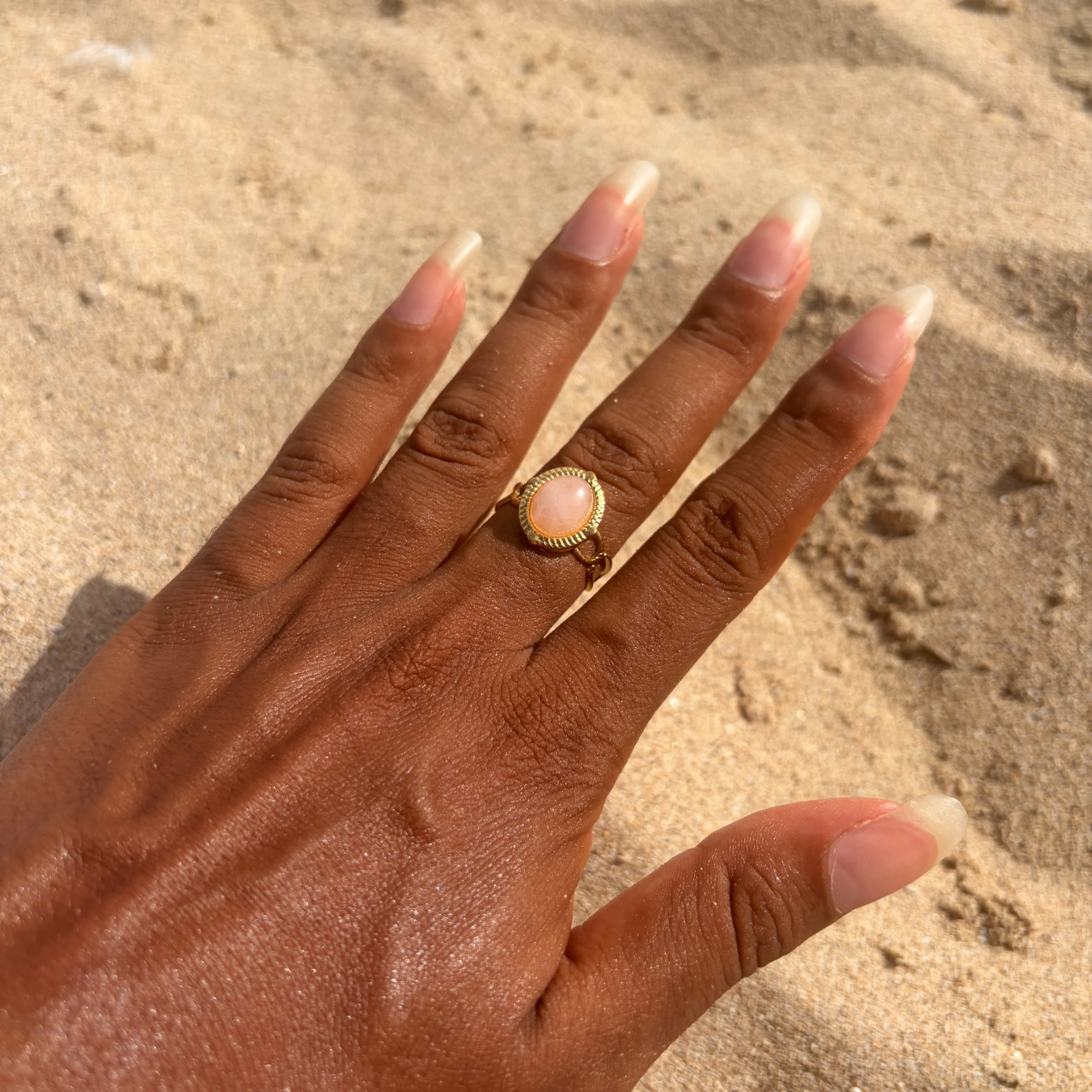Bague Amour sacré (Quartz rose )
