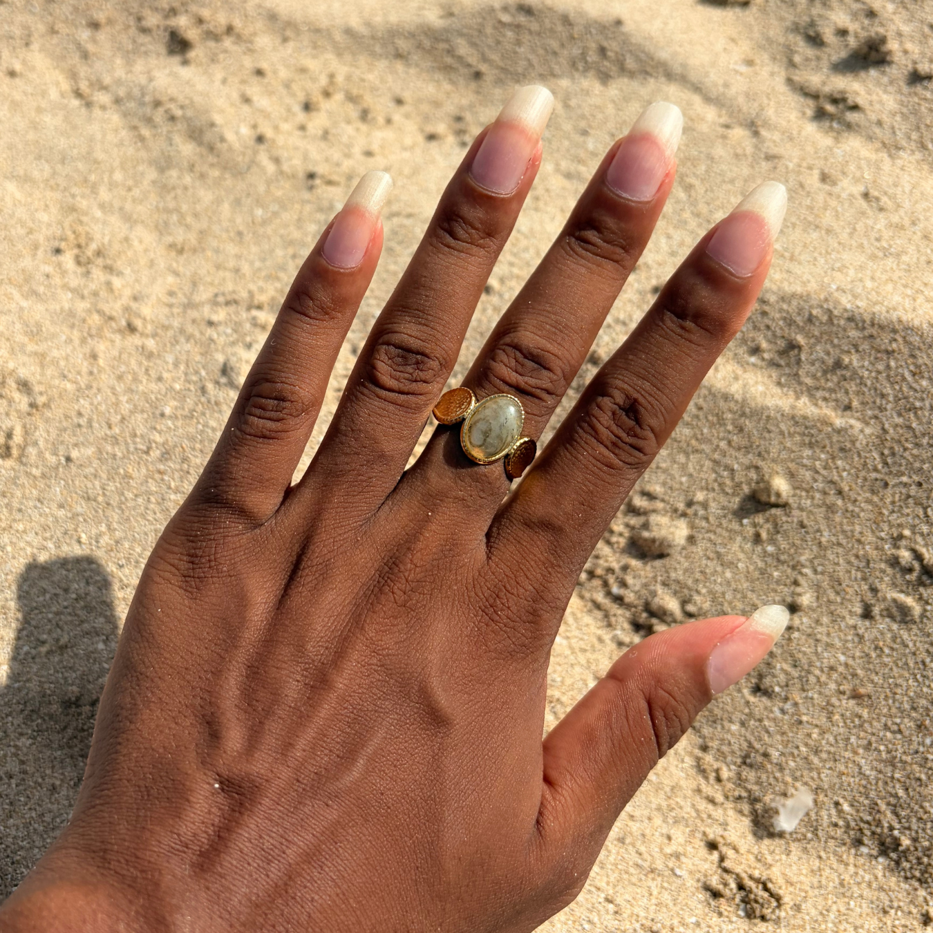 Bague Bouclier Divin (Labradorite)