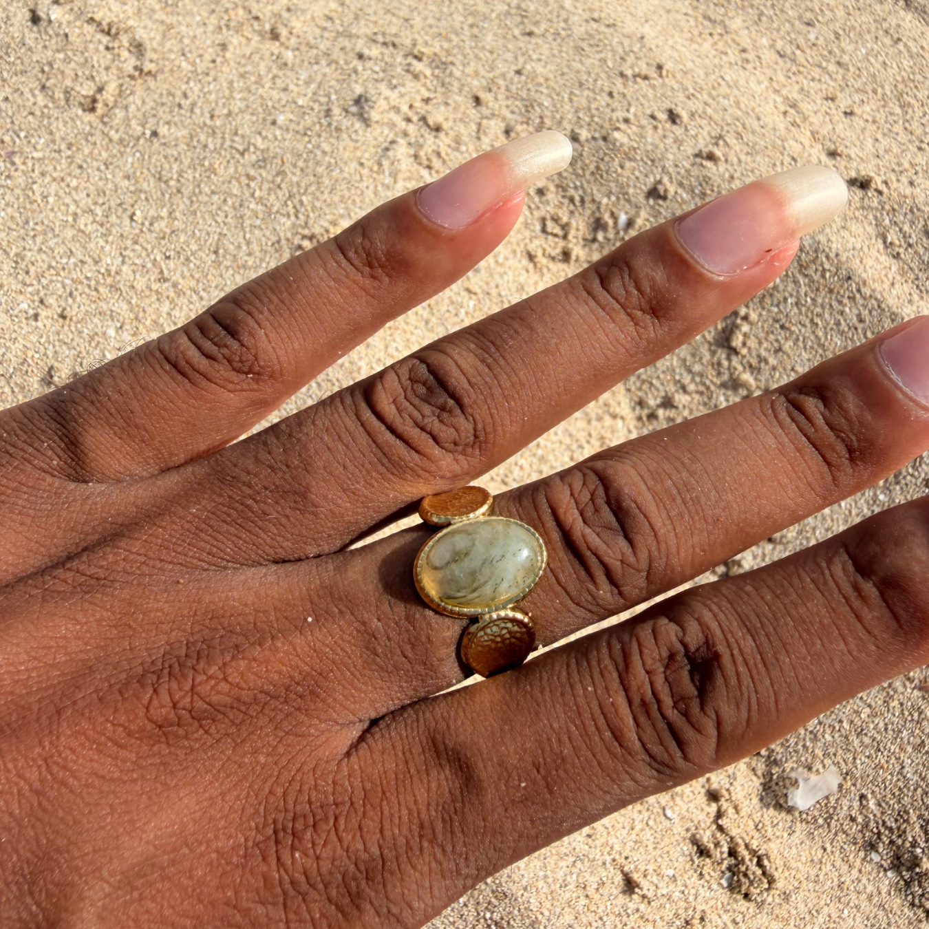 Bague Bouclier Divin (Labradorite)